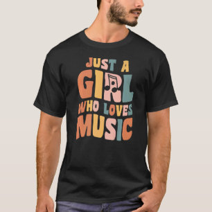 Camiseta Apenas Uma Menina Que Ama Cantora De Música Cita M