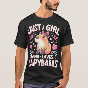 Camiseta Apenas Uma Menina Que Ama Capybaras