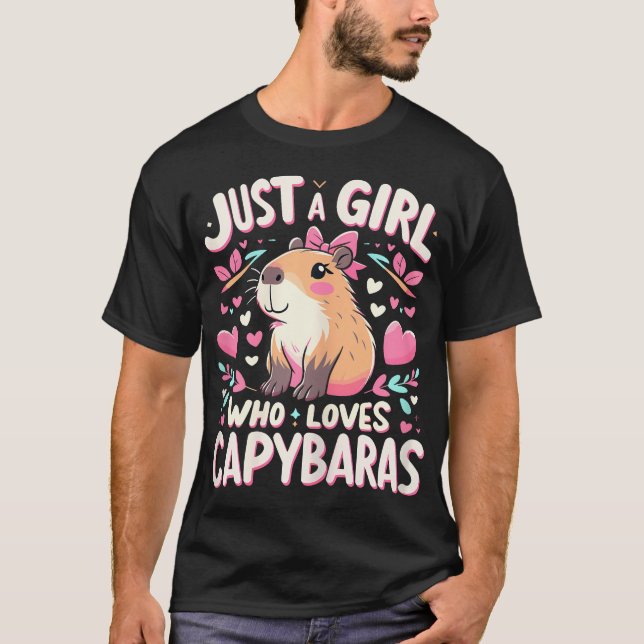 Camiseta Apenas Uma Menina Que Ama Capybaras (Frente)