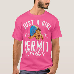 Camiseta Apenas Uma Menina Que Ama Caranguejos-Emissores