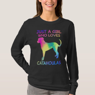 Camiseta Apenas Uma Menina Que Ama Catahoulas Engraçado Cat