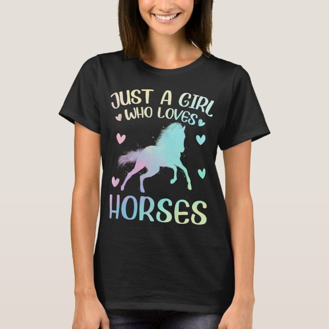 Camiseta Apenas Uma Menina Que Ama Cavalo (Frente)