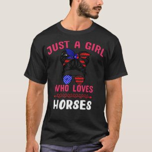 Camiseta Apenas Uma Menina Que Ama Cavalo Gráfico