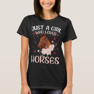Camiseta Apenas Uma Menina Que Ama Cavalos