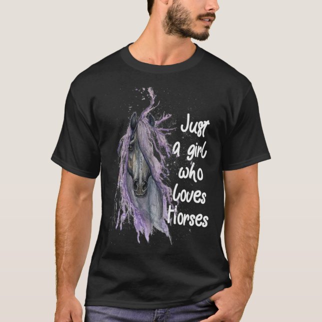 Camiseta Apenas Uma Menina Que Ama Cavalos (Frente)