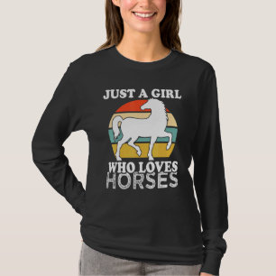 Camiseta Apenas Uma Menina Que Ama Cavalos