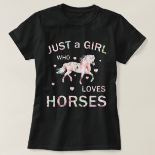 Camiseta Apenas Uma Menina Que Ama Cavalos