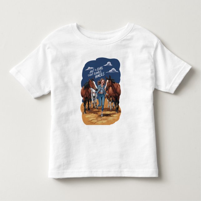 Camiseta Apenas Uma Menina Que Ama Cavalos (Frente)