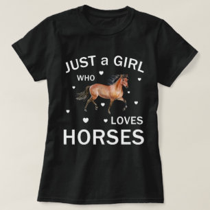 Camiseta Apenas Uma Menina Que Ama Cavalos