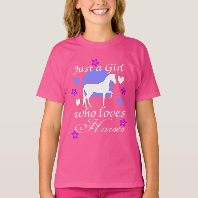 Camiseta Apenas Uma Menina Que Ama Cavalos (Frente)