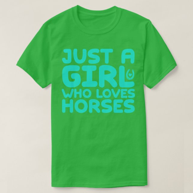 Camiseta Apenas Uma Menina Que Ama Cavalos 1 (Frente do Design)