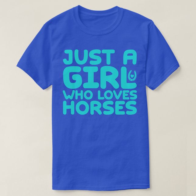 Camiseta Apenas Uma Menina Que Ama Cavalos 1 (Frente do Design)
