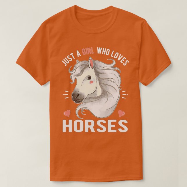 Camiseta Apenas Uma Menina Que Ama Cavalos (2) (Frente do Design)