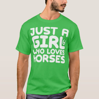 Camiseta Apenas Uma Menina Que Ama Cavalos 2