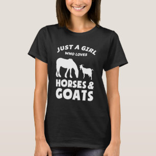 Camiseta Apenas Uma Menina Que Ama Cavalos Cabras