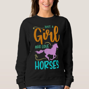 Camiseta Apenas Uma Menina Que Ama Cavalos Cavaleiros Caval