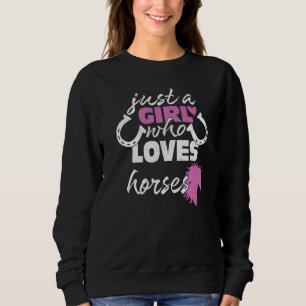 Camiseta Apenas Uma Menina Que Ama Cavalos Cavaleiros Caval