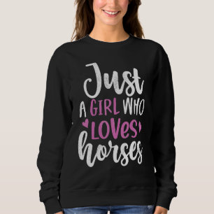 Camiseta Apenas Uma Menina Que Ama Cavalos Cavaleiros Caval