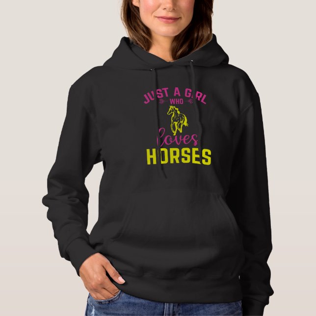Camiseta Apenas Uma Menina Que Ama Cavalos Cavalos Cavalos  (Frente)