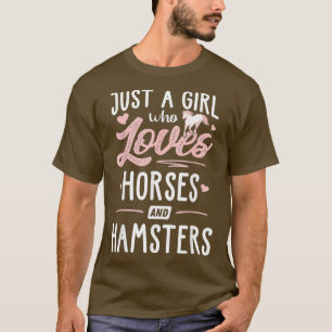 Camiseta Apenas Uma Menina Que Ama Cavalos E Cavalos De Ham