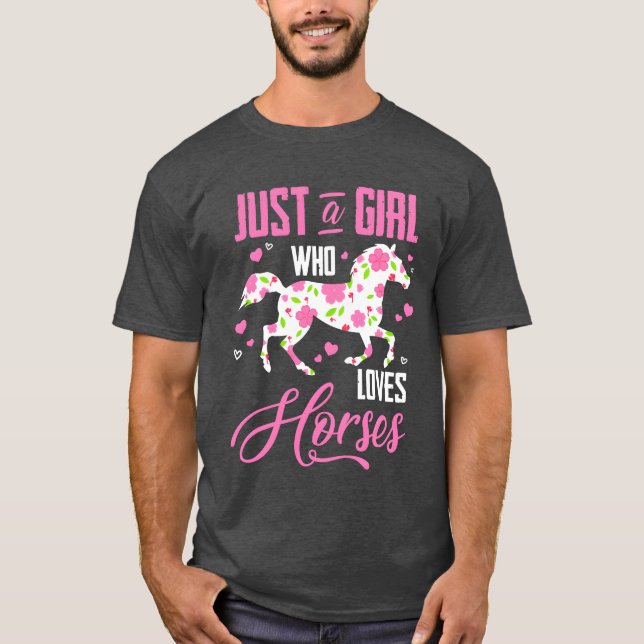 Camiseta Apenas Uma Menina Que Ama Cavalos Equestri (Frente)