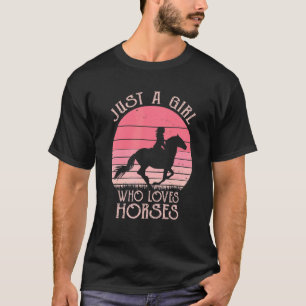Camiseta Apenas Uma Menina Que Ama Cavalos Mulheres Cavalas
