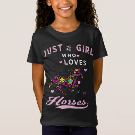 Camiseta Apenas Uma Menina Que Ama Cavalos Para Camiseiros