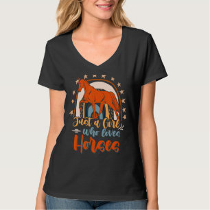Camiseta Apenas Uma Menina Que Ama Cavalos Para Cavalos Cor