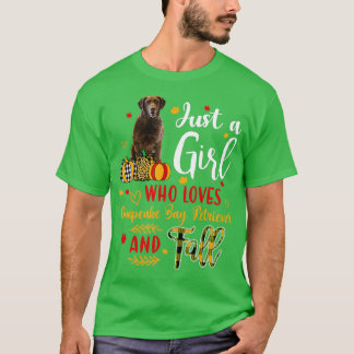 Camiseta Apenas Uma Menina Que Ama Chesapeake Retriever E F