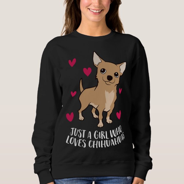 Camiseta Apenas Uma Menina Que Ama Chihuahuas Cute Chihuahu (Frente)
