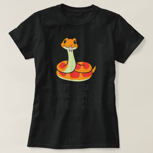 Camiseta Apenas Uma Menina Que Ama Cobras (Frente do Design)