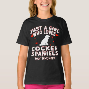 Camiseta Apenas Uma Menina Que Ama Cocker Spaniels Personal