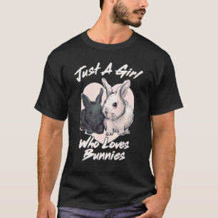 Camiseta Apenas Uma Menina Que Ama Coelhinho De Coelhinho B