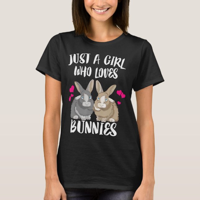 Camiseta Apenas Uma Menina Que Ama Coelhinhos | Bunny Lover (Frente)