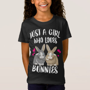 Camiseta Apenas Uma Menina Que Ama Coelhinhos   Bunny Lover