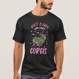 Camiseta Apenas Uma Menina Que Ama Corgis