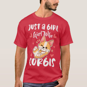 Camiseta Apenas Uma Menina Que Ama Corgis Cute Corgi969