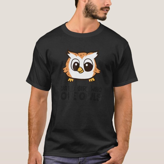Camiseta Apenas Uma Menina Que Ama Corujas (Frente)