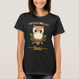 Camiseta Apenas Uma Menina Que Ama Corujas