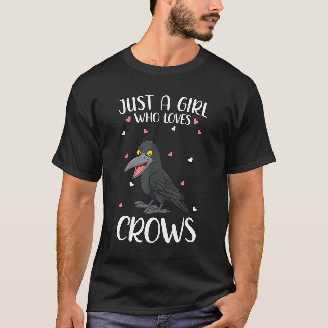 Camiseta Apenas Uma Menina Que Ama Corvos (Frente)