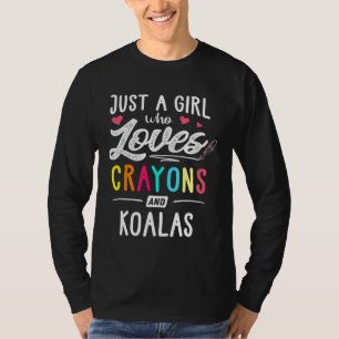 Camiseta Apenas Uma Menina Que Ama Crayons E Kids Yout