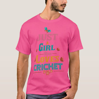 Camiseta Apenas Uma Menina Que Ama Cricket