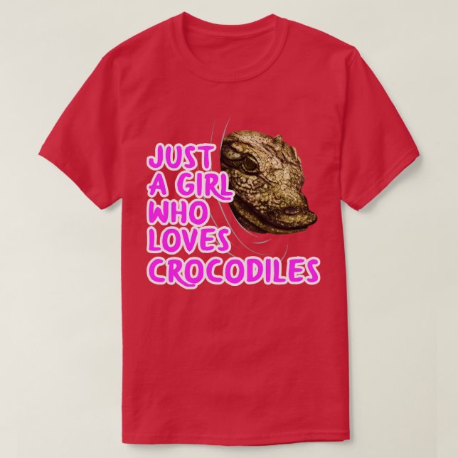 Camiseta Apenas Uma Menina Que Ama Crocodilos (Frente do Design)