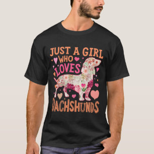 Camiseta Apenas Uma Menina Que Ama Dachshund