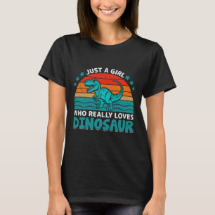 Camiseta Apenas Uma Menina Que Ama Dinossauros