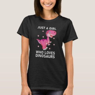 Camiseta Apenas Uma Menina Que Ama Dinossauros