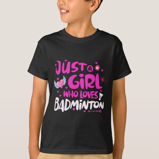Camiseta Apenas Uma Menina Que Ama Dminton (Frente)