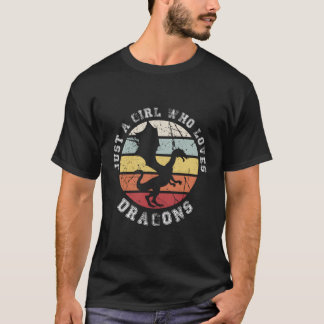 Camiseta Apenas Uma Menina Que Ama Dragão Dragão