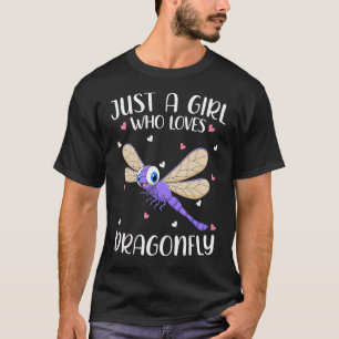 Camiseta Apenas Uma Menina Que Ama Dragonflyes Para Mulhere