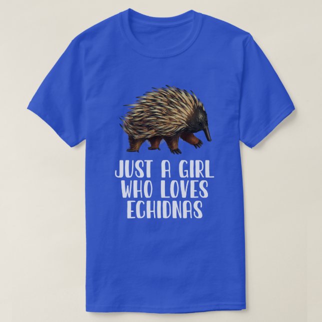 Camiseta Apenas Uma Menina Que Ama Echidnas (Frente do Design)